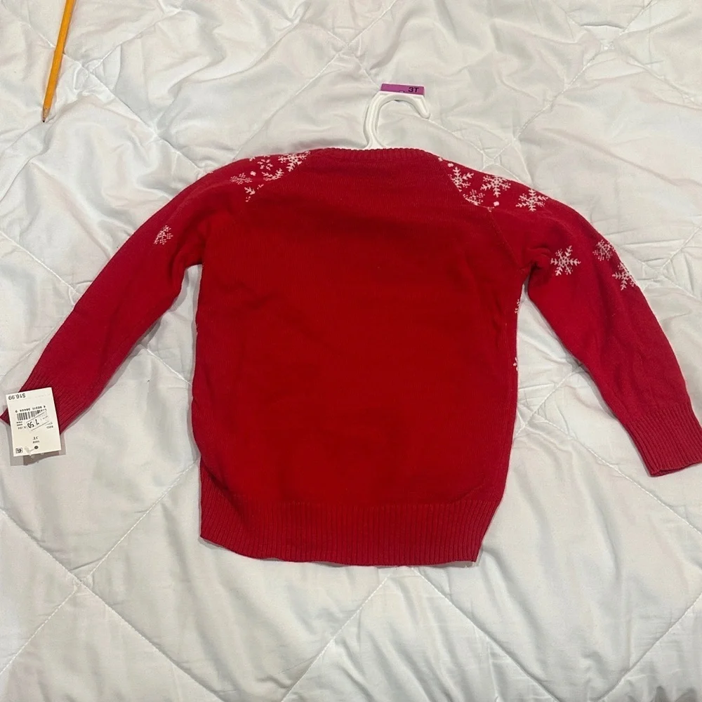 NEW Well Worn Red Sweater with Christmas Tree Design size 3T